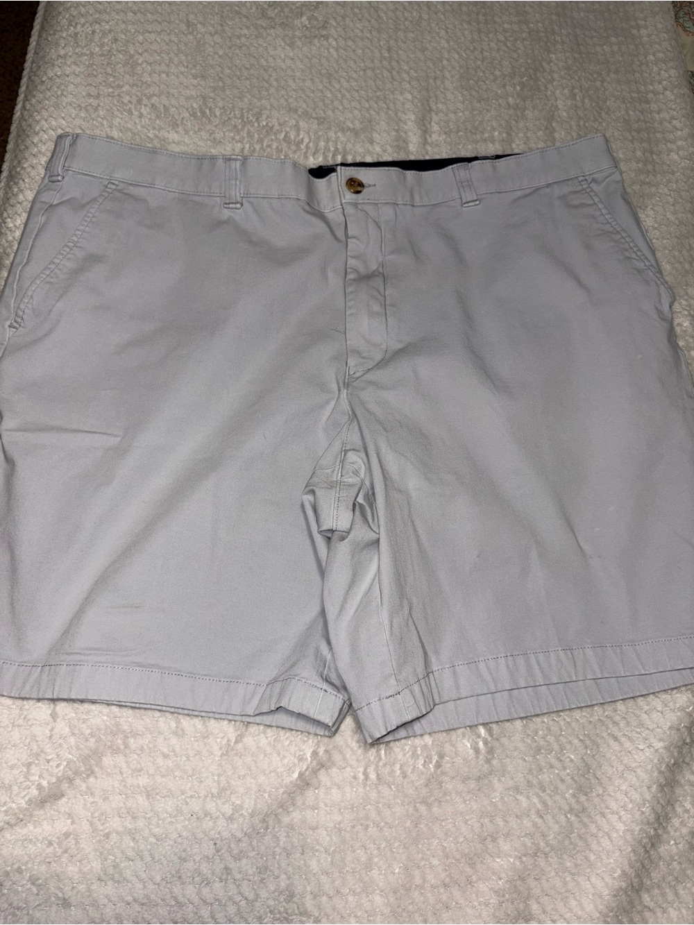 Club Room Light Gray Flat Front Chino Shorts
